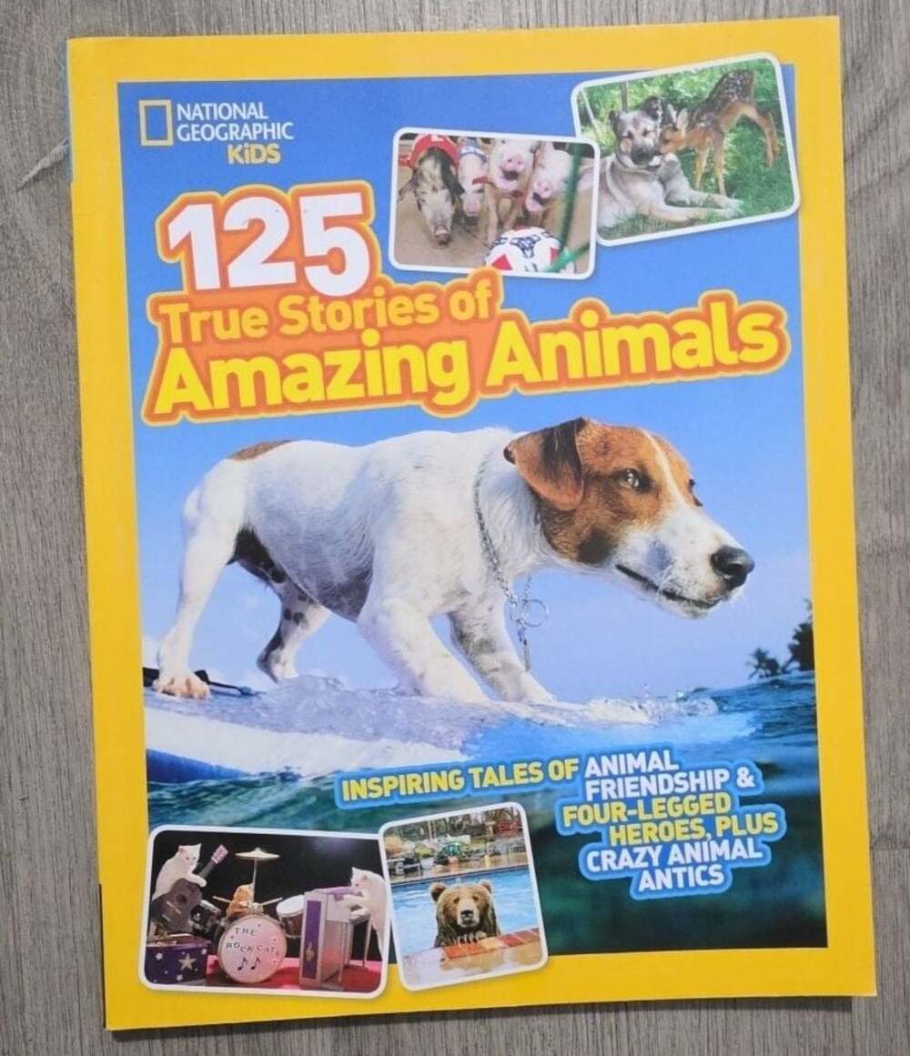National Geographic Kids 125 True Stories of Amazing Animals Paperback Book